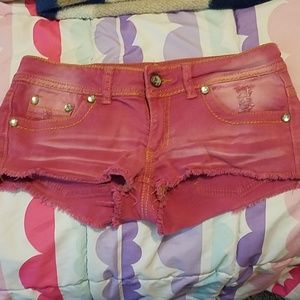 Dollhouse pink jean shorts